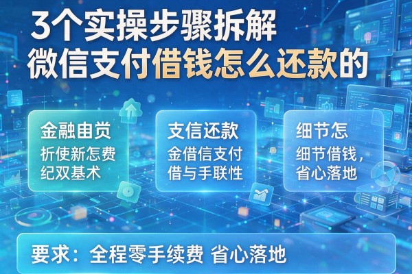 3个实操步骤拆解微信支付借钱怎么还款的,全程零手续费省心落地!
