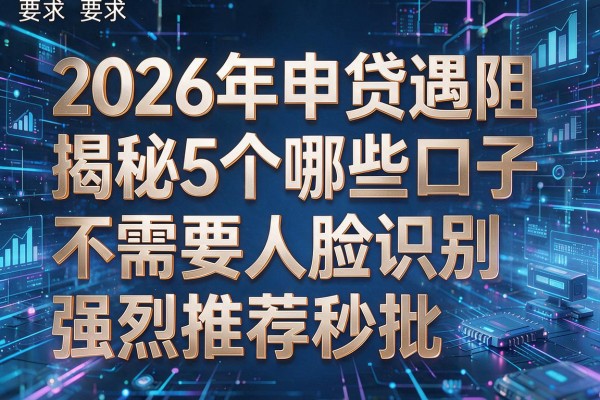 2026年申贷遇阻揭秘5个哪些口子不需要人脸识别强烈推荐秒批!