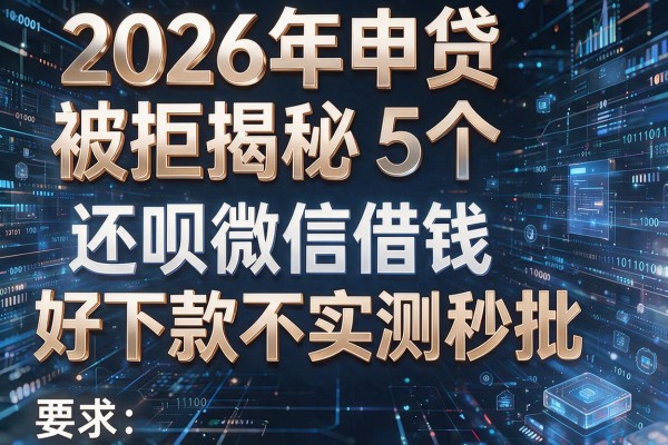 2026年申贷被拒揭秘5个还呗微信借钱好下款不实测秒批！