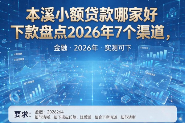 本溪小额贷款哪家好下款盘点2026年7个渠道实测可下!