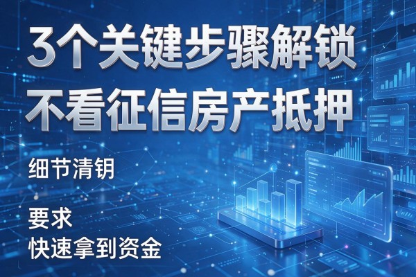3个关键步骤解锁不看征信房产抵押,快速拿到资金!