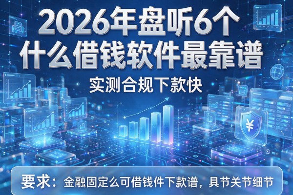 2026年盘点6个什么借钱软件最靠谱 实测合规下款快!