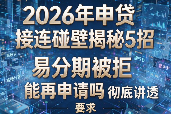 2026年申贷接连碰壁揭秘5招易分期被拒能再申请吗彻底讲透!