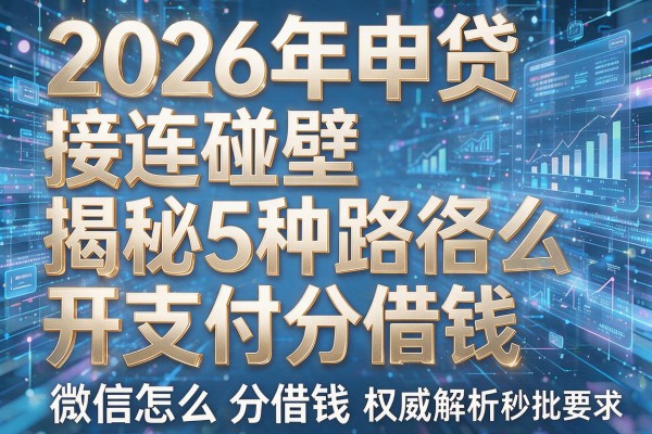 2026年申贷接连碰壁揭秘5种路径微信怎么开支付分借钱权威解析秒批!
