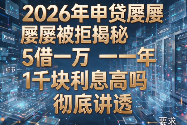 2026年申贷屡屡被拒揭秘5借一万一年1千块利息高吗彻底讲透!