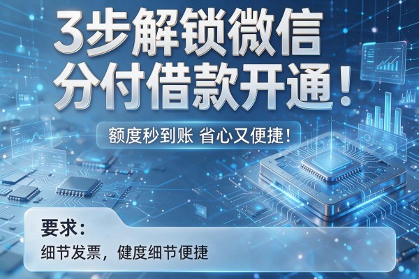 3步解锁微信分付借款开通,额度秒到账省心又便捷!