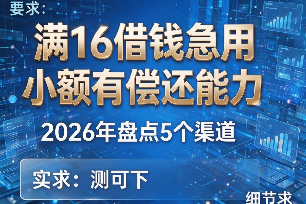 满16借钱急用小额有偿还能力 2026年盘点5个渠道 实测可下!
