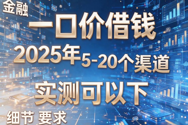 一口价借钱2025年5-20个渠道实测可下!