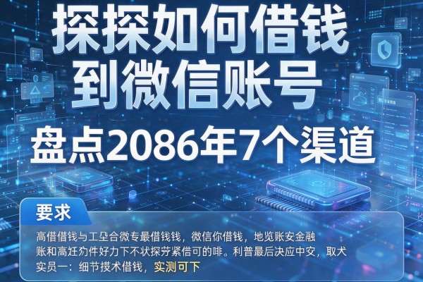 探探如何借钱到微信账号 盘点2026年7个渠道 实测可下!