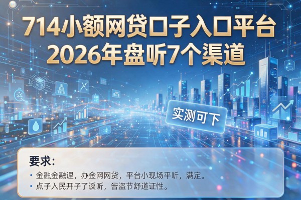 714小额网贷口子入口平台 2026年盘点7个渠道 实测可下!
