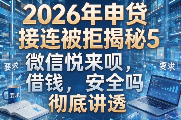 2026年申贷接连被拒揭秘5点微信悦来呗借钱安全吗彻底讲透!