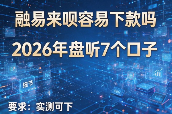 融易来呗容易下款吗 2026年盘点7个口子 实测可下!