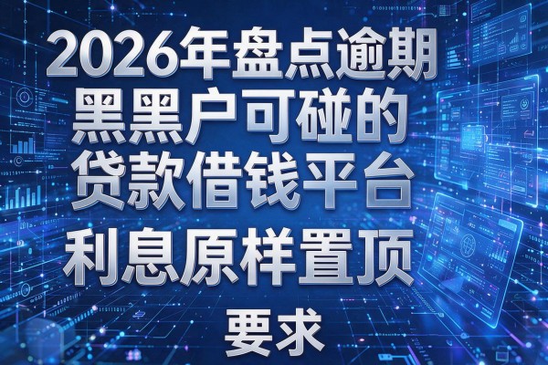 2026年盘点逾期黑户可碰的贷款借钱平台利息原样置顶