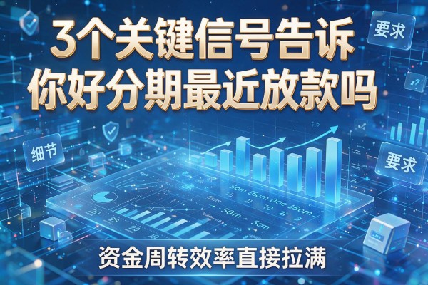 3个关键信号告诉你好分期最近放款吗,资金周转效率直接拉满!