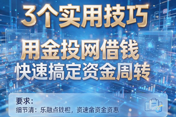 3个实用技巧用金投网借钱快速搞定资金周转!
