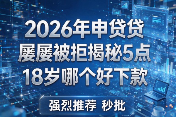 2026年申贷屡屡被拒揭秘5点贷款平台18岁哪个好下款强烈推荐秒批!