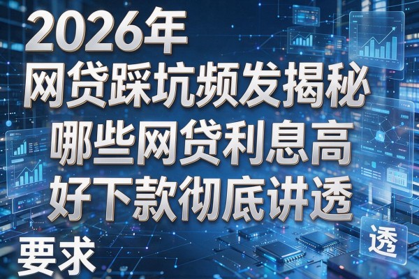 2026年网贷踩坑频发揭秘哪些网贷利息高好下款彻底讲透!