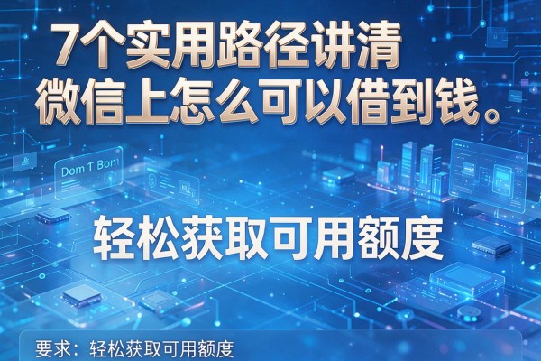 7个实用路径讲清微信上怎么可以借到钱,轻松获取可用额度!