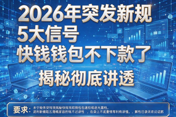 2026年突发新规5大信号快钱钱包不下款了揭秘彻底讲透！