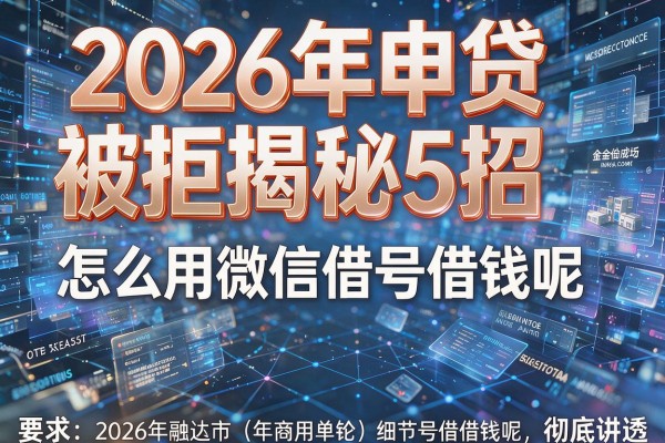 2026年申贷被拒揭秘5招怎么用微信借号借钱呢彻底讲透!