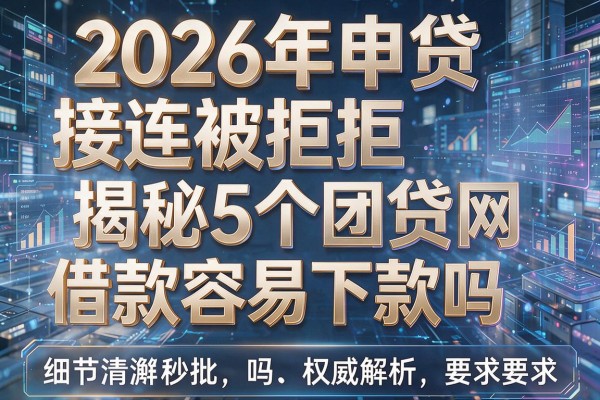 2026年申贷接连被拒揭秘5个团贷网借款容易下款吗权威解析秒批!