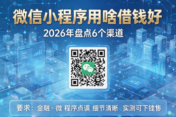 微信小程序用啥借钱好 2026年盘点6个渠道 实测可下!