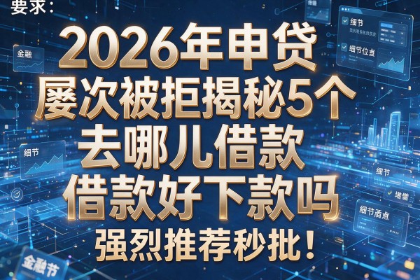 2026年申贷屡次被拒揭秘5个去哪儿借款好下款吗强烈推荐秒批！