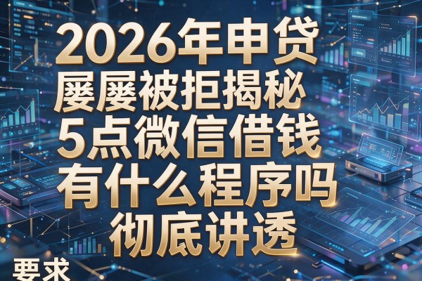 2026年申贷屡屡被拒揭秘5点微信借钱有什么程序吗彻底讲透!