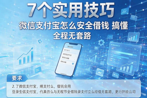 7个实用技巧搞懂微信支付宝怎么安全借钱全程无套路!
