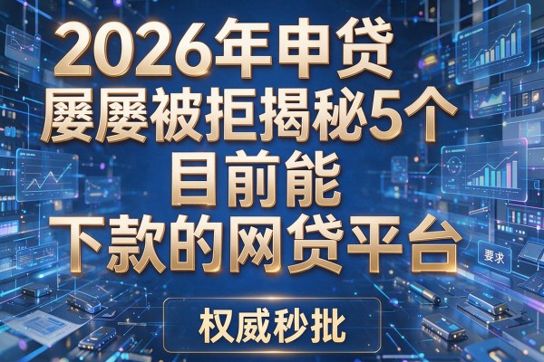 2026年申贷屡屡被拒揭秘5个目前能下款的网贷平台权威秒批!