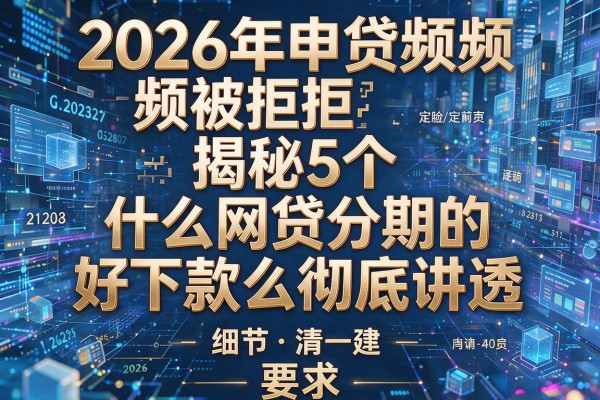 2026年申贷频频被拒揭秘5个什么网贷分期的好下款么彻底讲透!