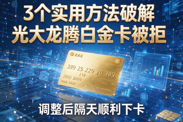 3个实用方法破解光大龙腾白金卡被拒,调整后隔天顺利下卡!