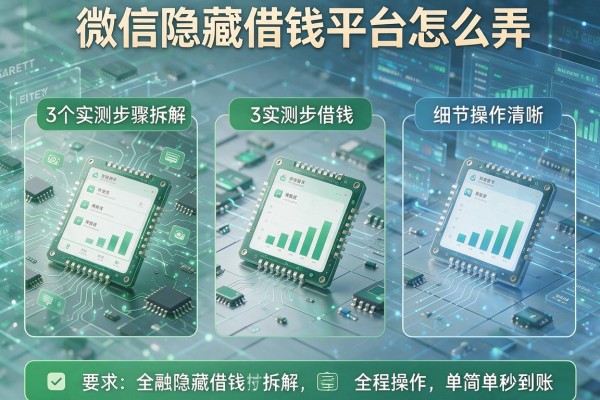 3个实测步骤拆解微信隐藏借钱平台怎么弄,全程操作简单秒到账!