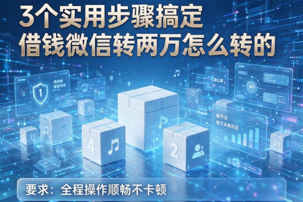 3个实用步骤搞定借钱微信转两万怎么转的，全程操作顺畅不卡顿！