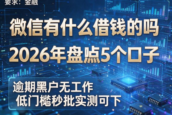 微信有什么借钱的吗 2026年盘点5个口子 逾期黑户无工作低门槛秒批实测可下！
