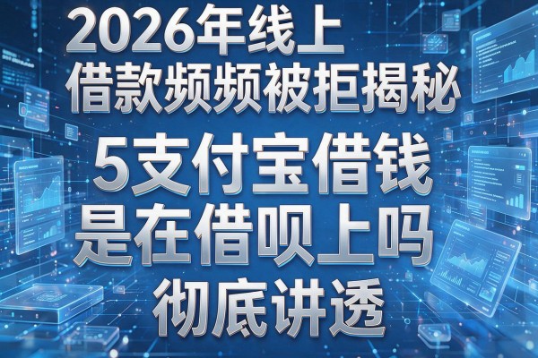 2026年线上借款频频被拒揭秘5支付宝借钱是在借呗上吗彻底讲透!