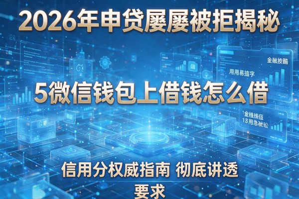2026年申贷屡屡被拒揭秘5微信钱包上借钱怎么借信用分权威指南彻底讲透!