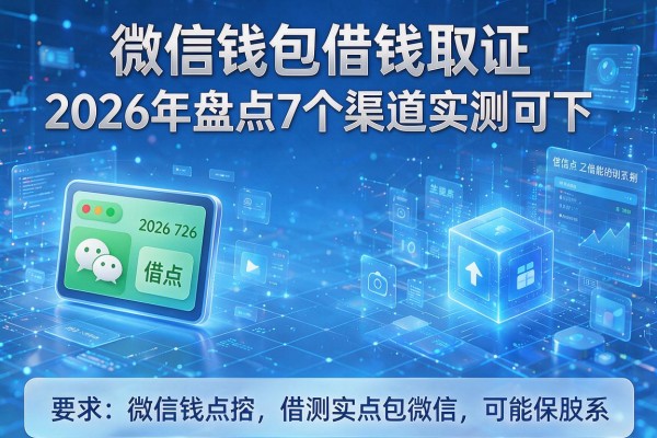 微信钱包借钱取证2026年盘点7个渠道实测可下!