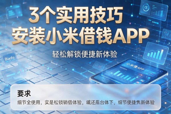 3个实用技巧安装小米借钱APP,轻松解锁便捷新体验!