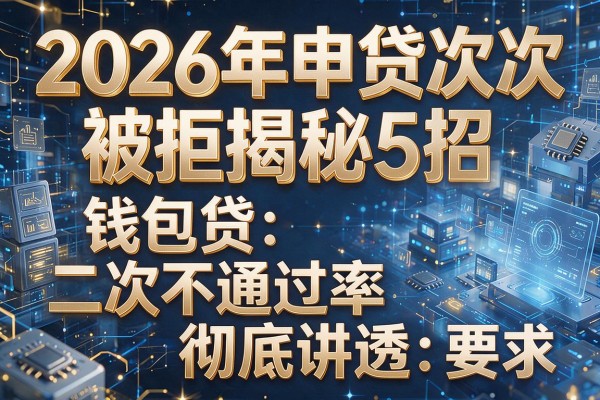 2026年申贷次次被拒揭秘5招钱包贷二次不通过率彻底讲透!