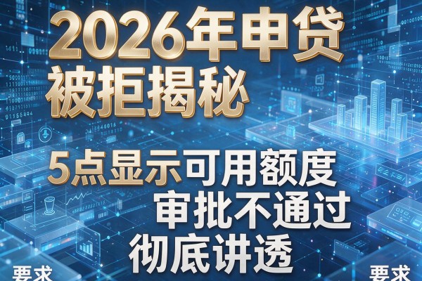 2026年申贷被拒揭秘5点显示可用额度审批不通过彻底讲透!