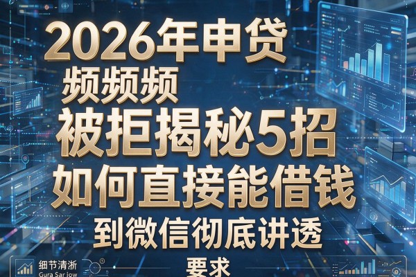 2026年申贷频频被拒揭秘5招如何直接能借钱到微信彻底讲透!