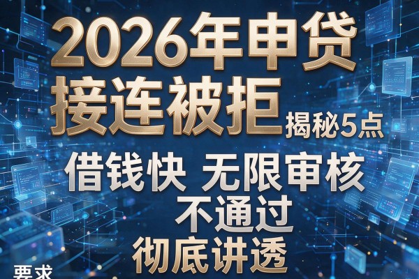 2026年申贷接连被拒揭秘5点借钱快无限审核不通过彻底讲透!