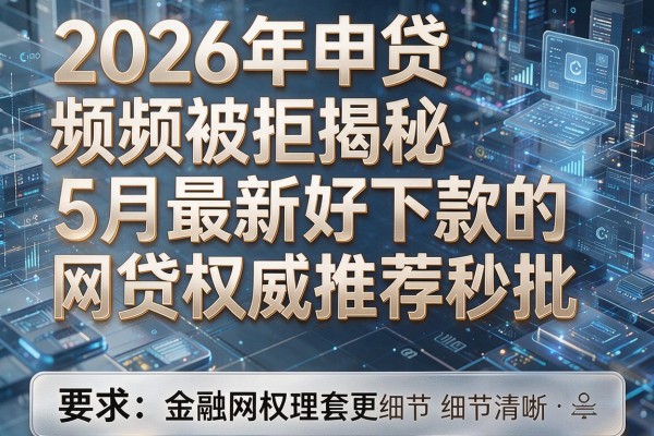 2026年申贷频频被拒揭秘5月最新好下款的网贷权威推荐秒批!