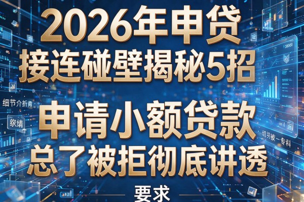 2026年申贷接连碰壁揭秘5招申请小额贷款总是被拒彻底讲透!