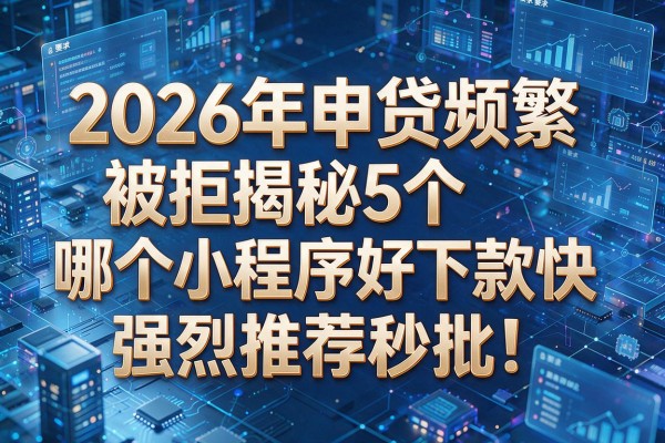 2026年申贷频繁被拒揭秘5个哪个小程序好下款快强烈推荐秒批!