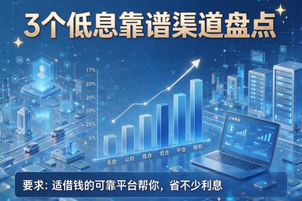 3个低息靠谱渠道盘点，适合借钱的可靠平台帮你省不少利息！