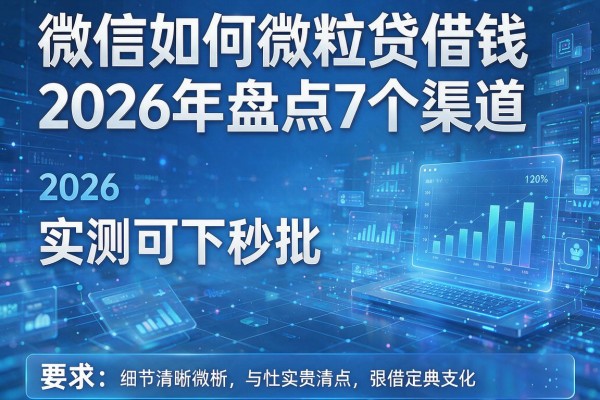 微信如何微粒贷借钱2026年盘点7个渠道实测可下秒批!