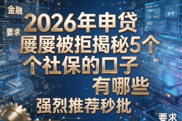 2026年申贷屡屡被拒揭秘5个社保的口子有哪些强烈推荐秒批！