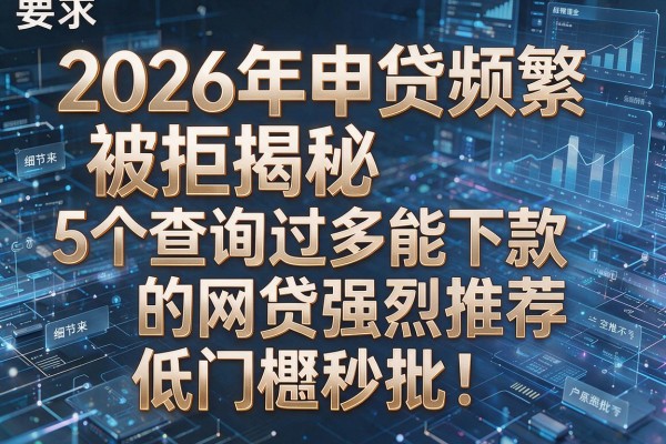 2026年申贷频繁被拒揭秘5个查询过多能下款的网贷强烈推荐低门槛秒批!